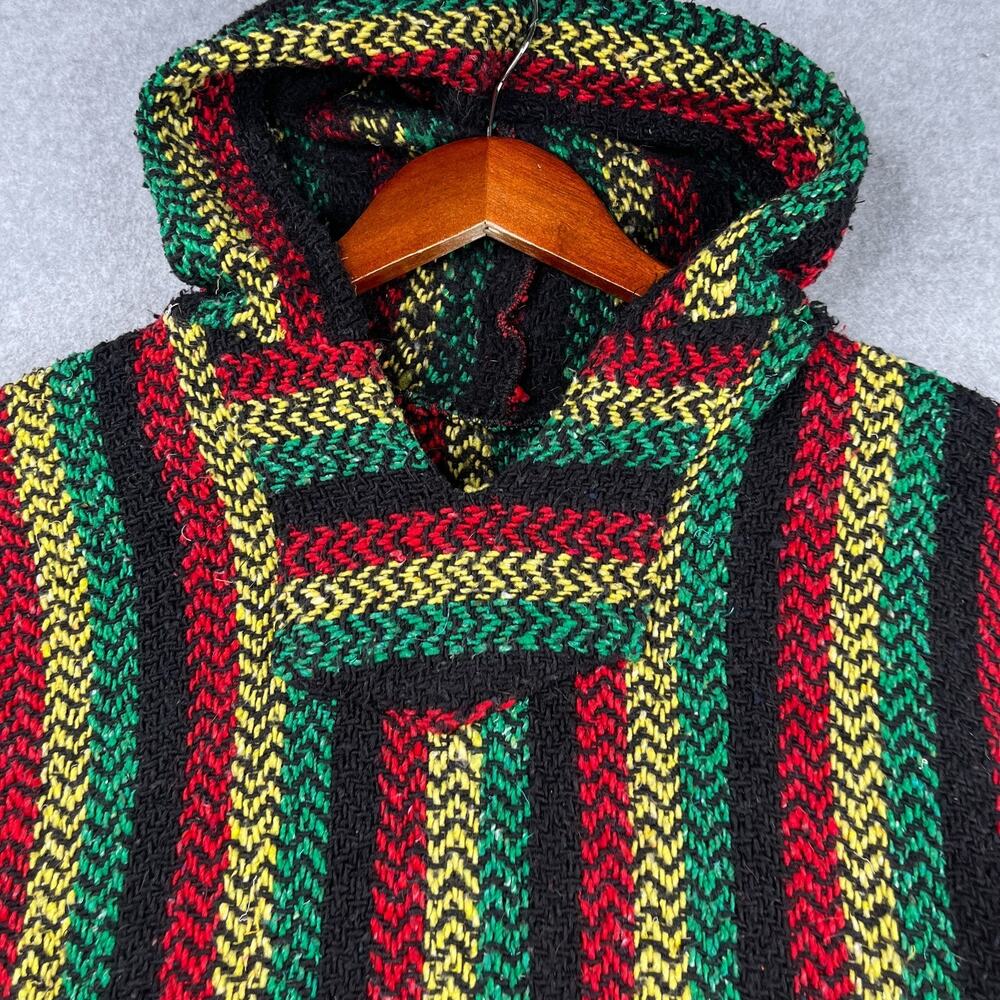 BAJA JOE Drug Rug Rasta Pullover Sweatshirt Pocket Beach Casual XL - Picture 3 of 10